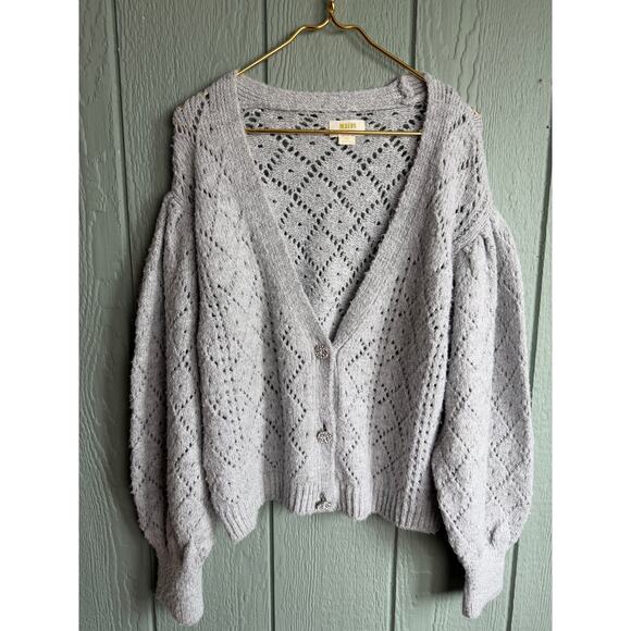 Maeve Anthropologie Pointelle Cardigan, Large - Picture 4 of 9